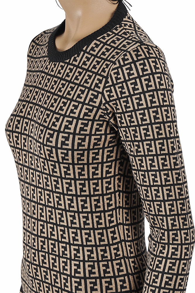 Womens Designer Clothes | FENDI soft knitted long sleeve dress 35